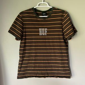 HUF Women’s Striped Logo T-shirt